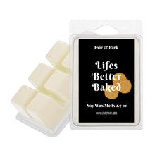 Load image into Gallery viewer, Pack of Evie & Park soy wax melts with Funny Libes Better Baked